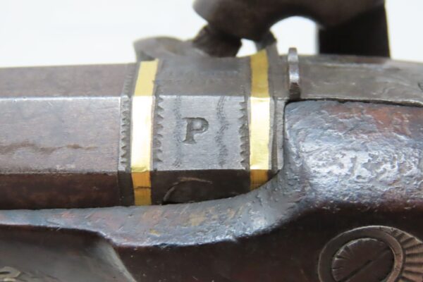 GOLD Banded & SILVER Mounted Antique DERINGER Perc. Pistol KILLED LINCOLN   Henry Deringer’s Famous 1850s Pocket Pistol - Image 13