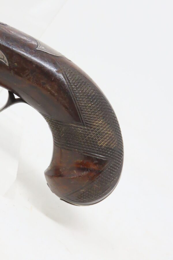 GOLD Banded & SILVER Mounted Antique DERINGER Perc. Pistol KILLED LINCOLN   Henry Deringer’s Famous 1850s Pocket Pistol - Image 18
