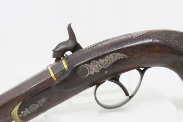 GOLD Banded & SILVER Mounted Antique DERINGER Perc. Pistol KILLED LINCOLN   Henry Deringer’s Famous 1850s Pocket Pistol - Image 19