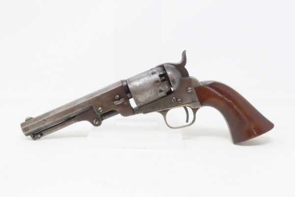 1863 CIVIL WAR / WILD WEST Antique MANHATTAN .36 Percussion “NAVY” Revolver Third Series w/Multi-Panel ENGRAVED CYLINDER SCENE - Image 3