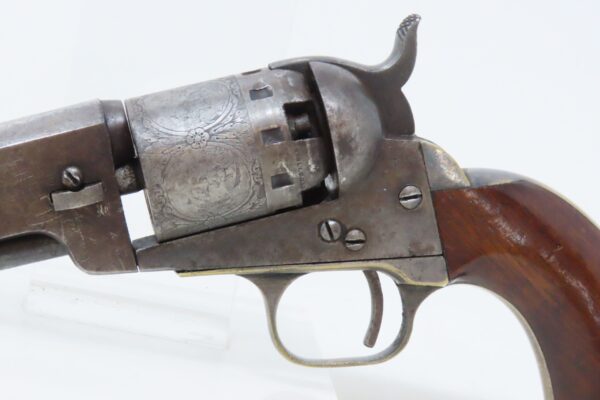 1863 CIVIL WAR / WILD WEST Antique MANHATTAN .36 Percussion “NAVY” Revolver Third Series w/Multi-Panel ENGRAVED CYLINDER SCENE - Image 5