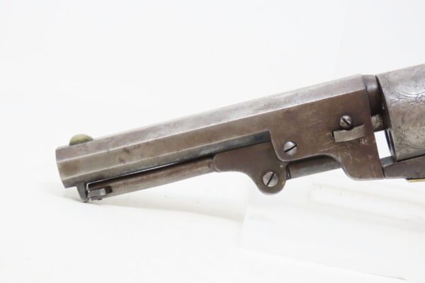 1863 CIVIL WAR / WILD WEST Antique MANHATTAN .36 Percussion “NAVY” Revolver Third Series w/Multi-Panel ENGRAVED CYLINDER SCENE - Image 6
