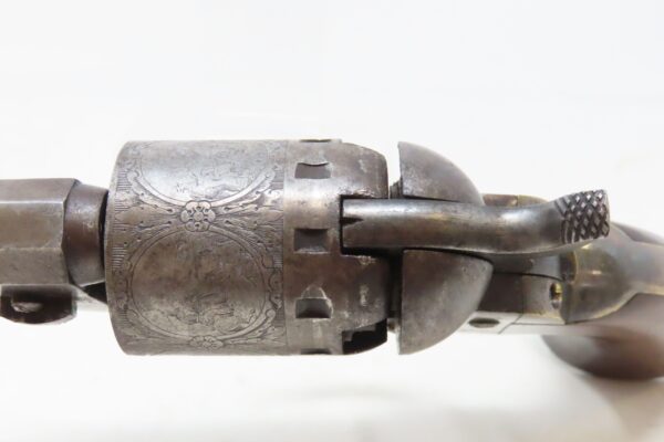1863 CIVIL WAR / WILD WEST Antique MANHATTAN .36 Percussion “NAVY” Revolver Third Series w/Multi-Panel ENGRAVED CYLINDER SCENE - Image 8