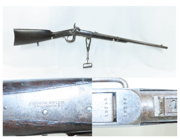 c1864 mfr. CIVIL WAR Antique U.S. BURNSIDE SADDLE RING CAVALRY CARBINE .54  Used by MI, IN, OH, IL, NJ, PA, WV Cavalries!