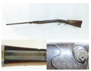 ENGRAVED 19th Century Crank Handle DAVID LURCH SHOOTING GALLERY Air Gun Primarily Used for INDOOR TARGET SHOOTING/HUNTING
