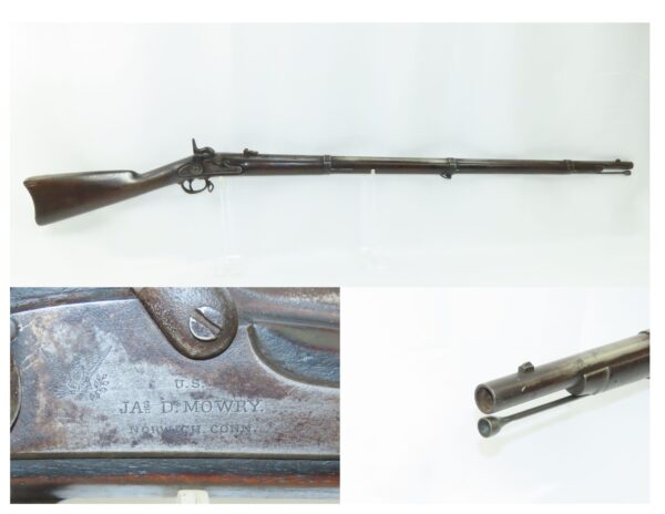 1864 Dated CIVIL WAR Antique U.S. JAMES D. MOWRY M1861 .58 Rifle-MUSKET      NORWICH, CONN. Union Infantry “EVERYMAN’S” Rifle