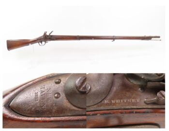 1832 Dated CIVIL WAR Antique WHITNEY ARMS Co. U.S. M1816 FLINTLOCK Musket With 1832 Dated Lock & 1824 Dated Barrel Tang