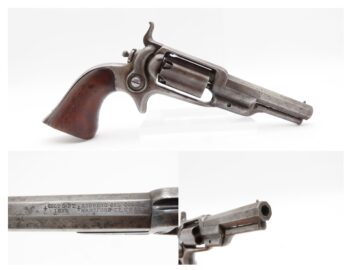 1861 mfg. Antique CIVIL WAR Era COLT M1855 ROOT Sidehammer POCKET Revolver  PERCUSSION .28 Caliber SELF DEFENSE Revolver