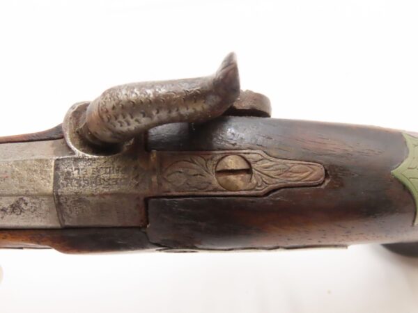 ENGRAVED & SILVER Mounted Antique DERINGER Percussion Pistol KILLED LINCOLN Henry Deringer’s Famous Pocket Pistol GERMAN SILVER - Image 11