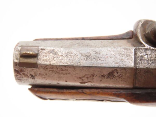 ENGRAVED & SILVER Mounted Antique DERINGER Percussion Pistol KILLED LINCOLN Henry Deringer’s Famous Pocket Pistol GERMAN SILVER - Image 12