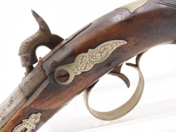 ENGRAVED & SILVER Mounted Antique DERINGER Percussion Pistol KILLED LINCOLN Henry Deringer’s Famous Pocket Pistol GERMAN SILVER - Image 18
