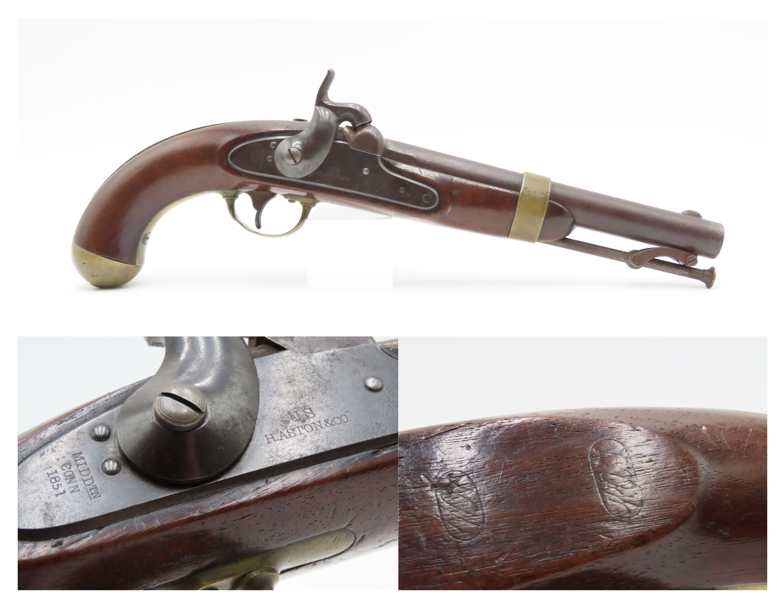 Antique HENRY ASTON & Co. U.S. Contract M1842 .54 Smoothbore