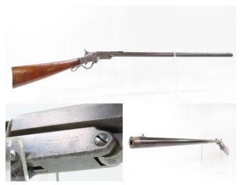 Antique MASSACHUSETTS ARMS Co. Single Shot MAYNARD M1873 CENTERFIRE Rifle   Hooded Post Front Sight and LADDER TANG PEEP SIGHT