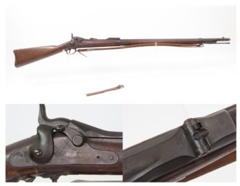 1886 mfg. Antique U.S. SPRINGFIELD M1884 TRAPDOOR .45-70 Rifle INDIAN WARS  Single Shot U.S. MILITARY Rifle w/LEATHER SLING