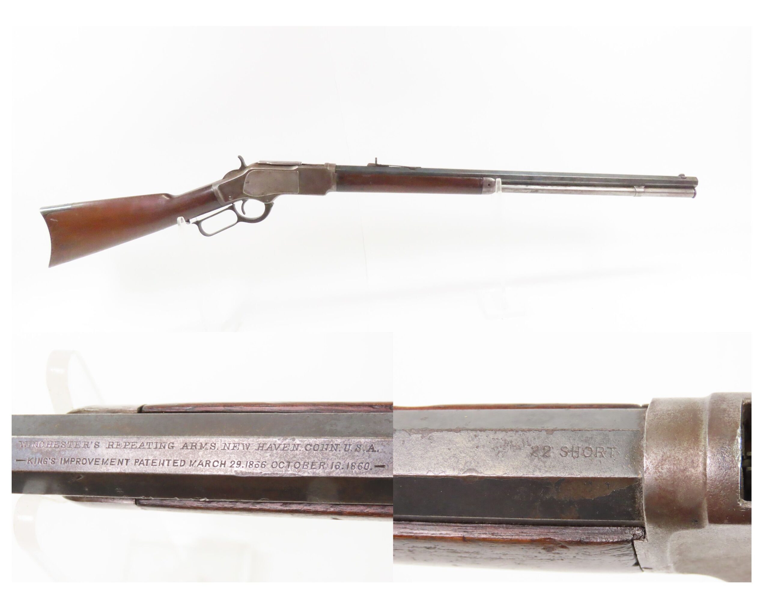 Antique WINCHESTER M1873 .22 Short Lever Action Rifle First