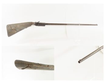 EUROPEAN Antique Stock Reservoir “WIND GUN” 19th Century SHAGREEN WRAPPED .40 Caliber Smoothbore 1800s Air Rifle!
