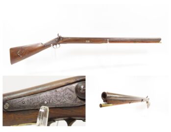 ENGRAVED Antique LANE & READ Half Stock TACK DECORATED Percussion Shotgun   Early to Mid-1800s Small Bore FOWLING Piece