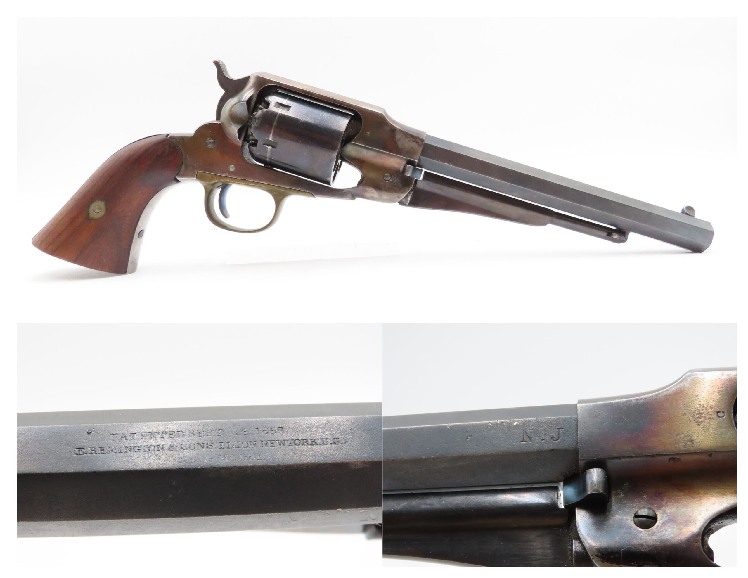1864 mfr. NEW JERSEY Antique REMINGTON New Model Army .44 CIVIL