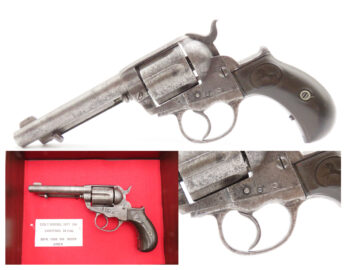 Antique LETTERED American Express Co. COLT M1877 LIGHTNING .38 DA Revolver FACTORY LETTERED Double Action w/DISPLAY CASE