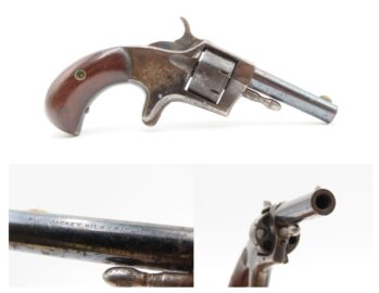 HOPKINS & ALLEN Antique BLUE JACKET No. 1 Single Action WILD WEST Revolver  NICE Spur Trigger FRONTIER HIDEOUT GUN