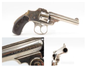SMITH & WESSON .32 S&W Safety Hammerless C&R “Lemon Squeezer” NICKEL FINISH 5-Shot Smith & Wesson “NEW DEPARTURE” Revolver