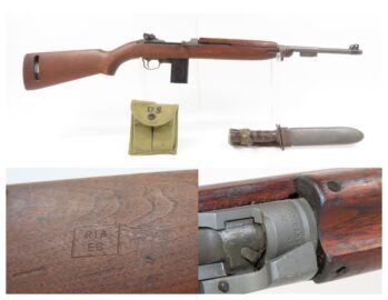 1943 mfr. World War II INLAND M1 Carbine with U.S.N. KA-BAR FIGHTING KNIFE WW2, Korea, Vietnam