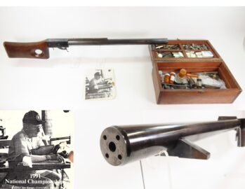 CUSTOM Black Powder UNDERHAMMER BENCH REST .50 Cal. Percussion SLUG Rifle With Custom TOOL CHEST, DOCUMENTATION, and MANY ACCESSORIES