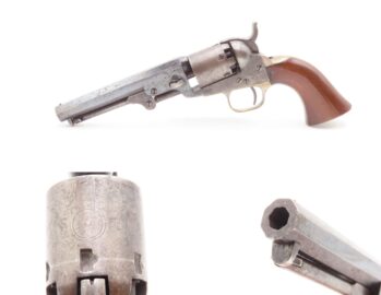 1864 mfr. COLT Antique CIVIL WAR .31 Model 1849 POCKET Revolver FRONTIER   With Stagecoach Robbery Cylinder Scene!