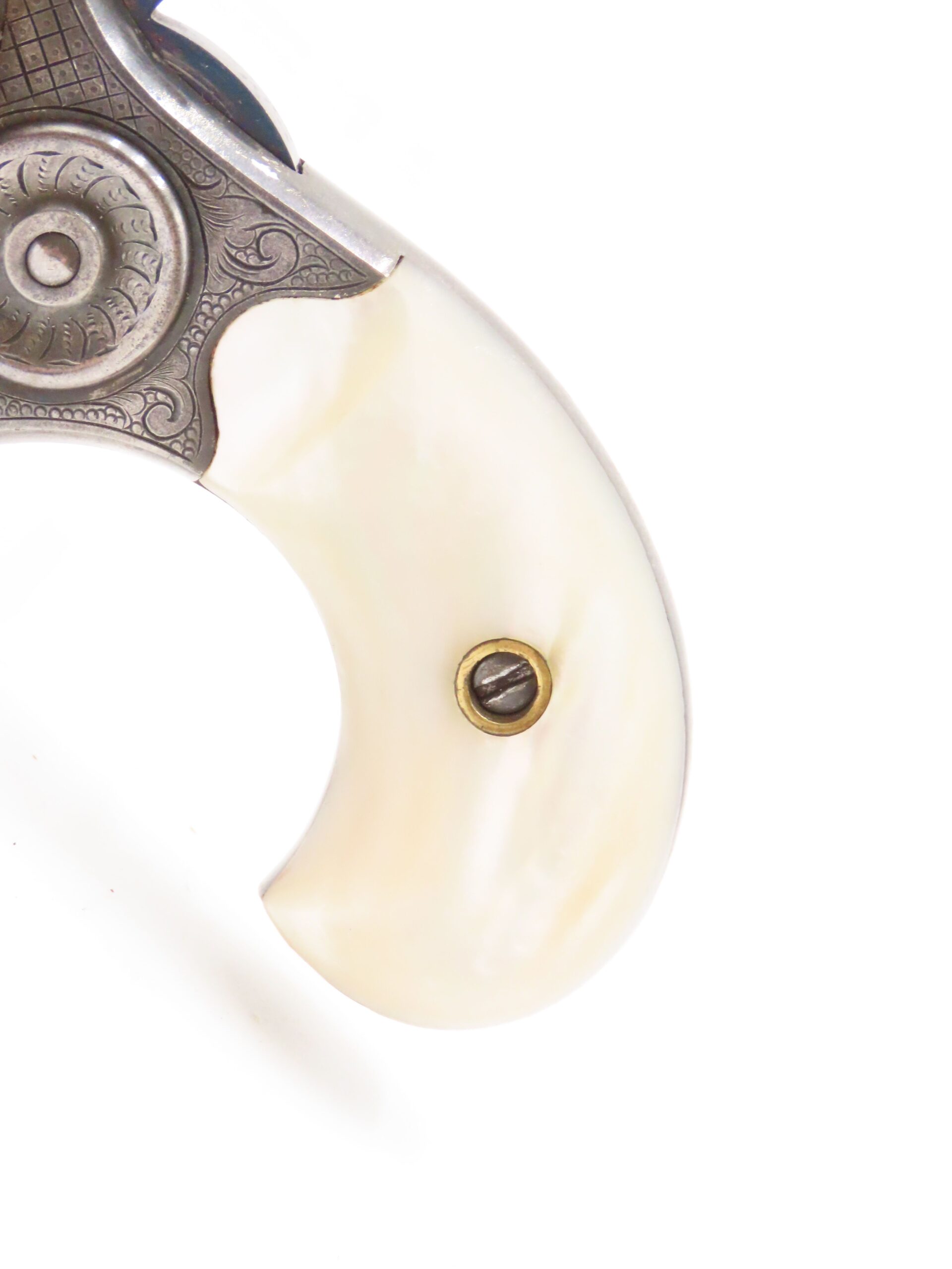ENGRAVED, SILVER PLATED Antique COLT NEW LINE .32 RF Revolver PEARL GRIP 1874 Mfr. “GILDED AGE” Sidearm - Image 4
