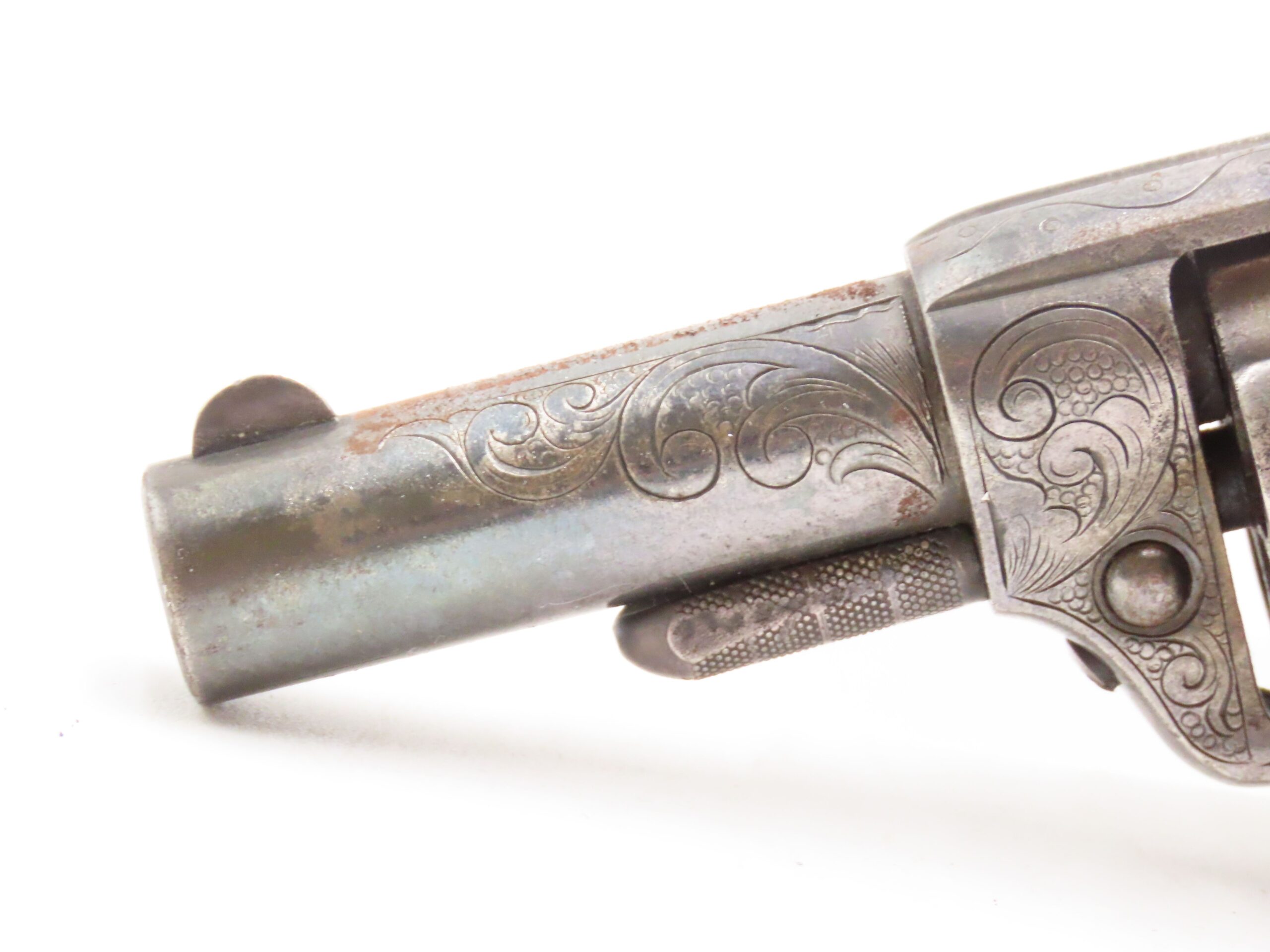 ENGRAVED, SILVER PLATED Antique COLT NEW LINE .32 RF Revolver PEARL GRIP 1874 Mfr. “GILDED AGE” Sidearm - Image 6