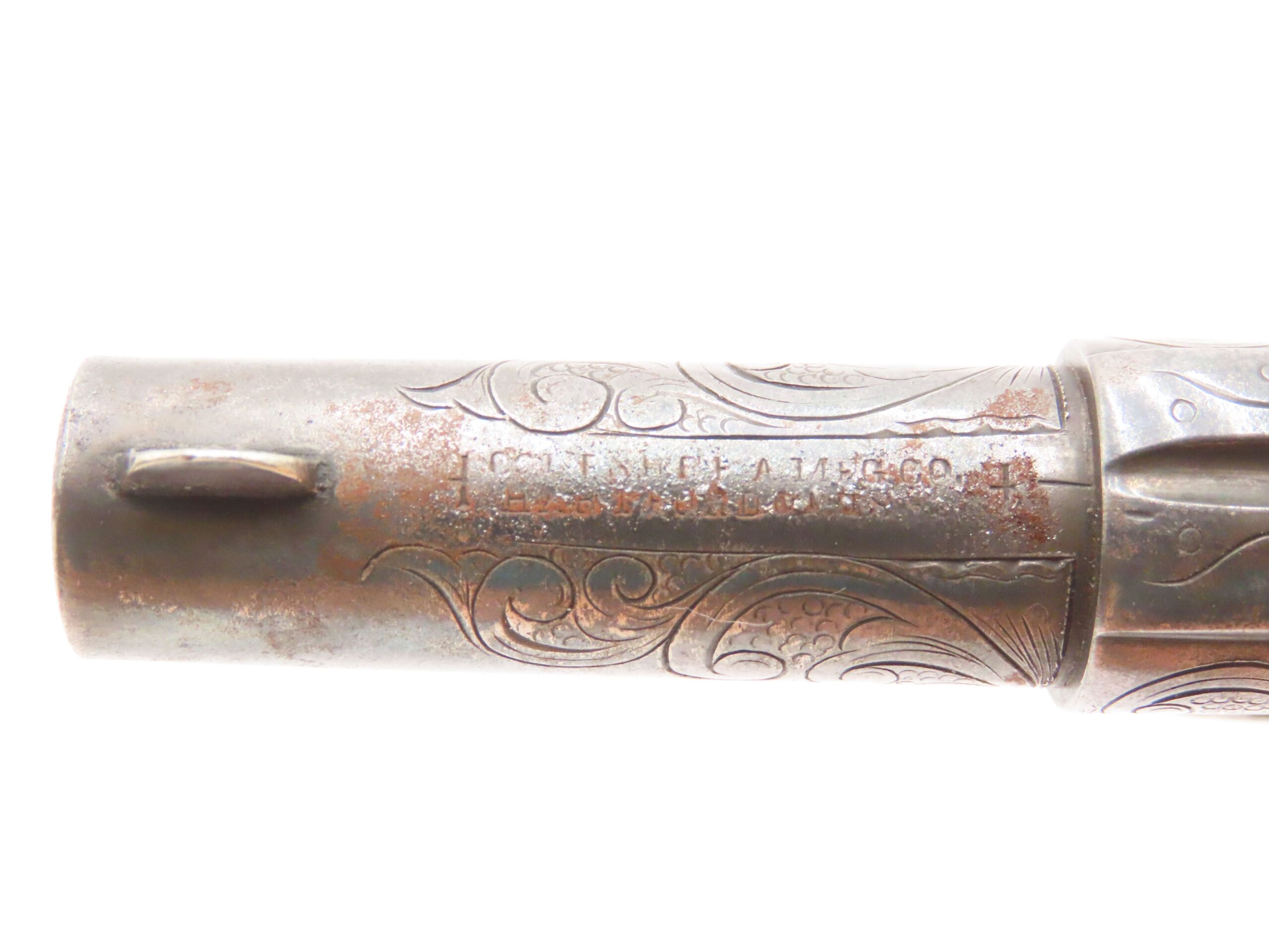 ENGRAVED, SILVER PLATED Antique COLT NEW LINE .32 RF Revolver PEARL GRIP 1874 Mfr. “GILDED AGE” Sidearm - Image 10