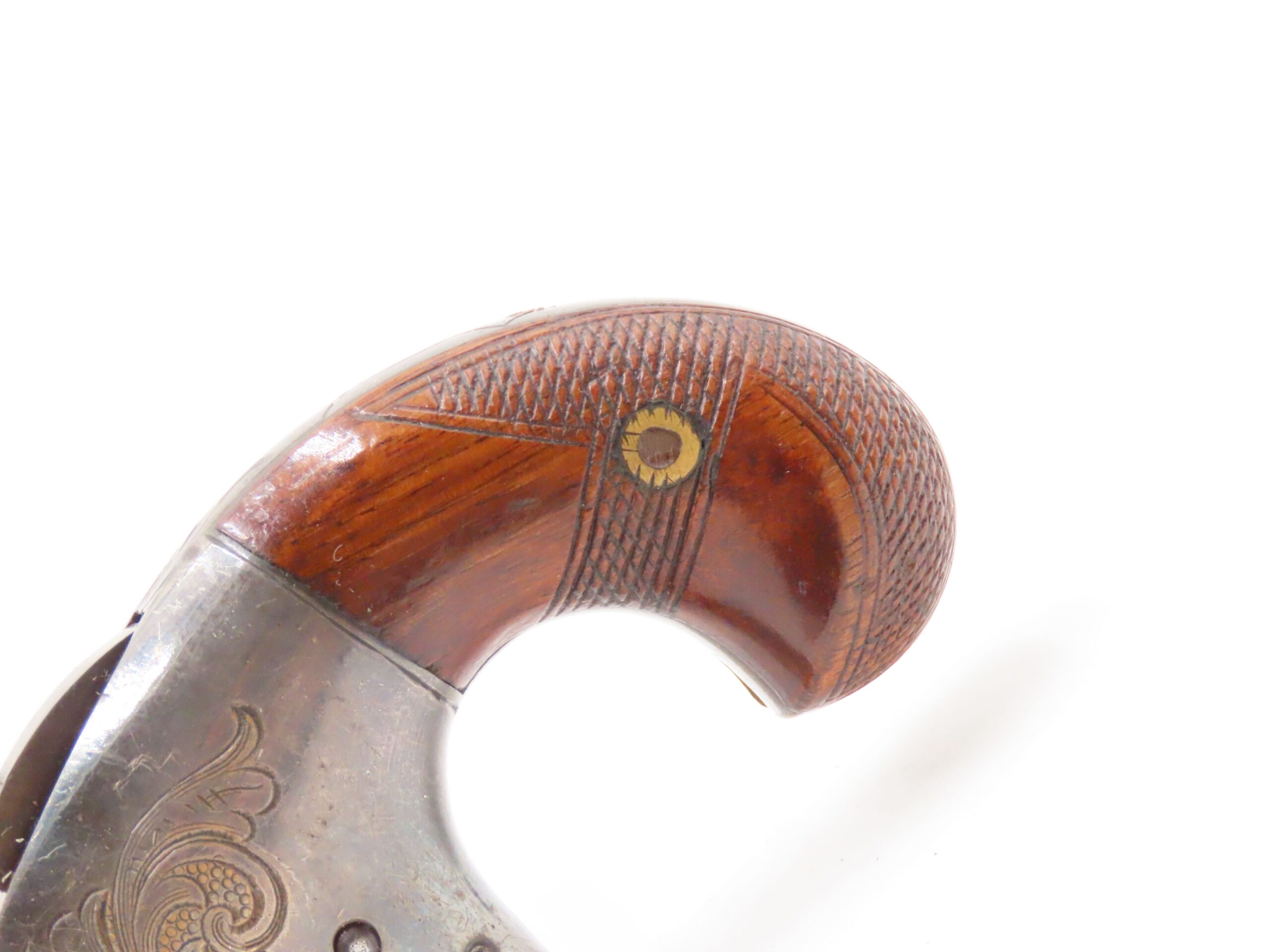 RARE Antique NATIONAL ARMS No. 2 .41 RF Derringer Post-CIVIL WAR WILD WEST Nicely Engraved SWIVEL BARREL Pre-Colt Pistol - Image 4