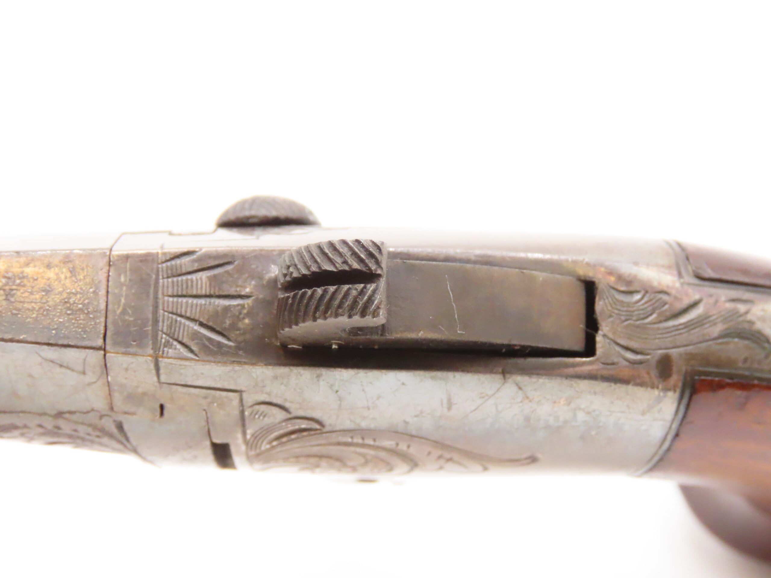 RARE Antique NATIONAL ARMS No. 2 .41 RF Derringer Post-CIVIL WAR WILD WEST Nicely Engraved SWIVEL BARREL Pre-Colt Pistol - Image 8