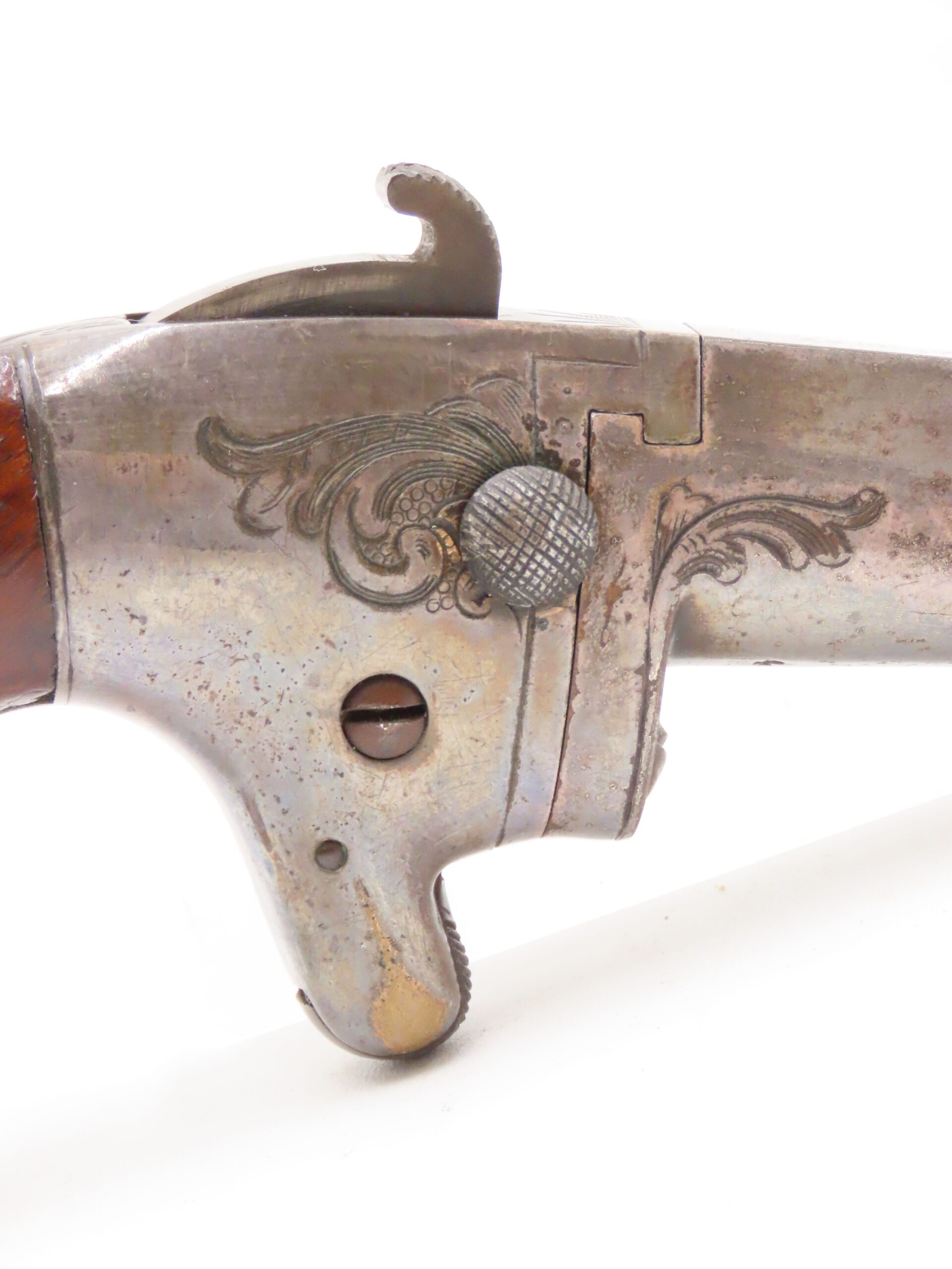 RARE Antique NATIONAL ARMS No. 2 .41 RF Derringer Post-CIVIL WAR WILD WEST Nicely Engraved SWIVEL BARREL Pre-Colt Pistol - Image 17