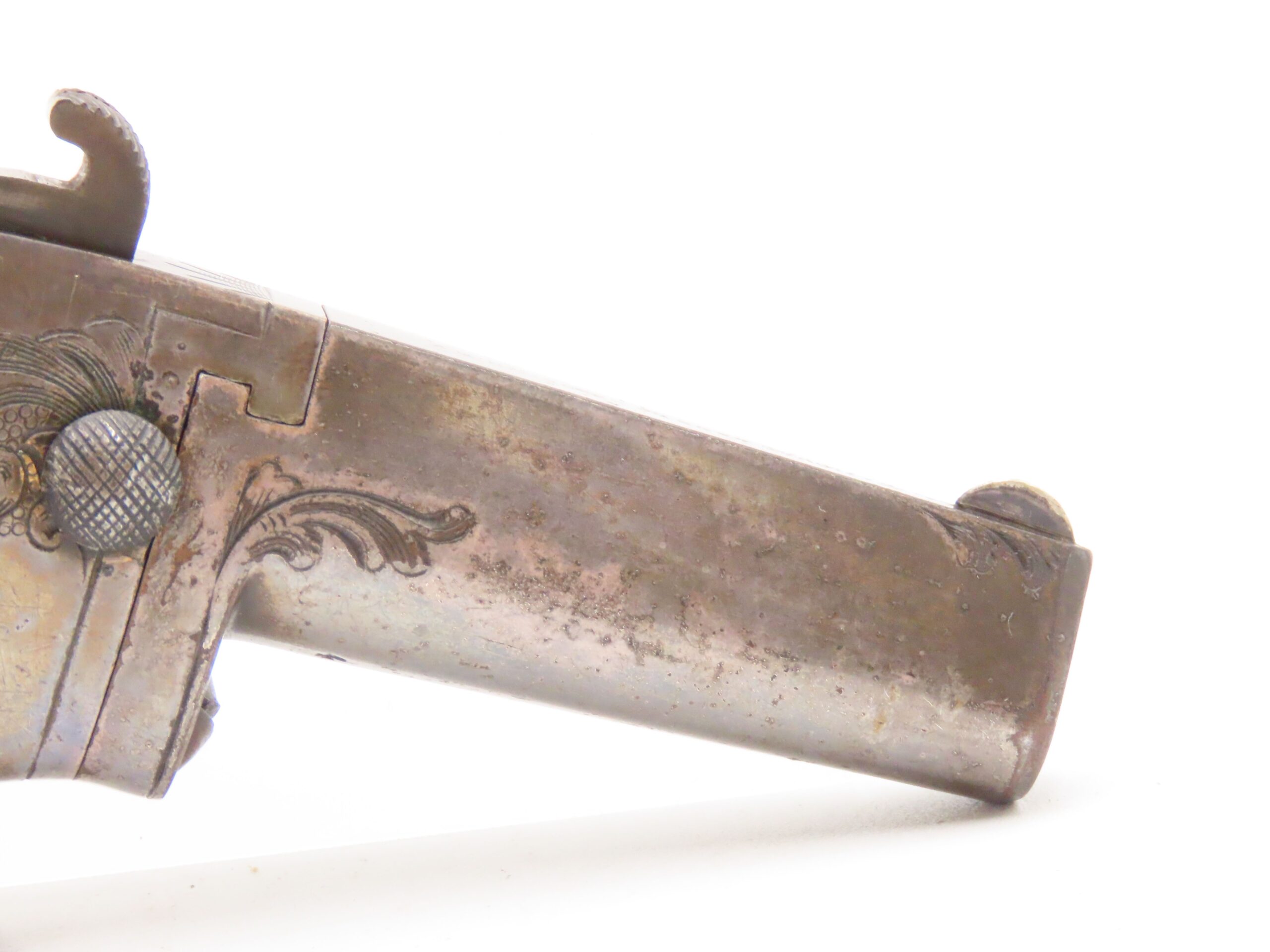 RARE Antique NATIONAL ARMS No. 2 .41 RF Derringer Post-CIVIL WAR WILD WEST Nicely Engraved SWIVEL BARREL Pre-Colt Pistol - Image 18
