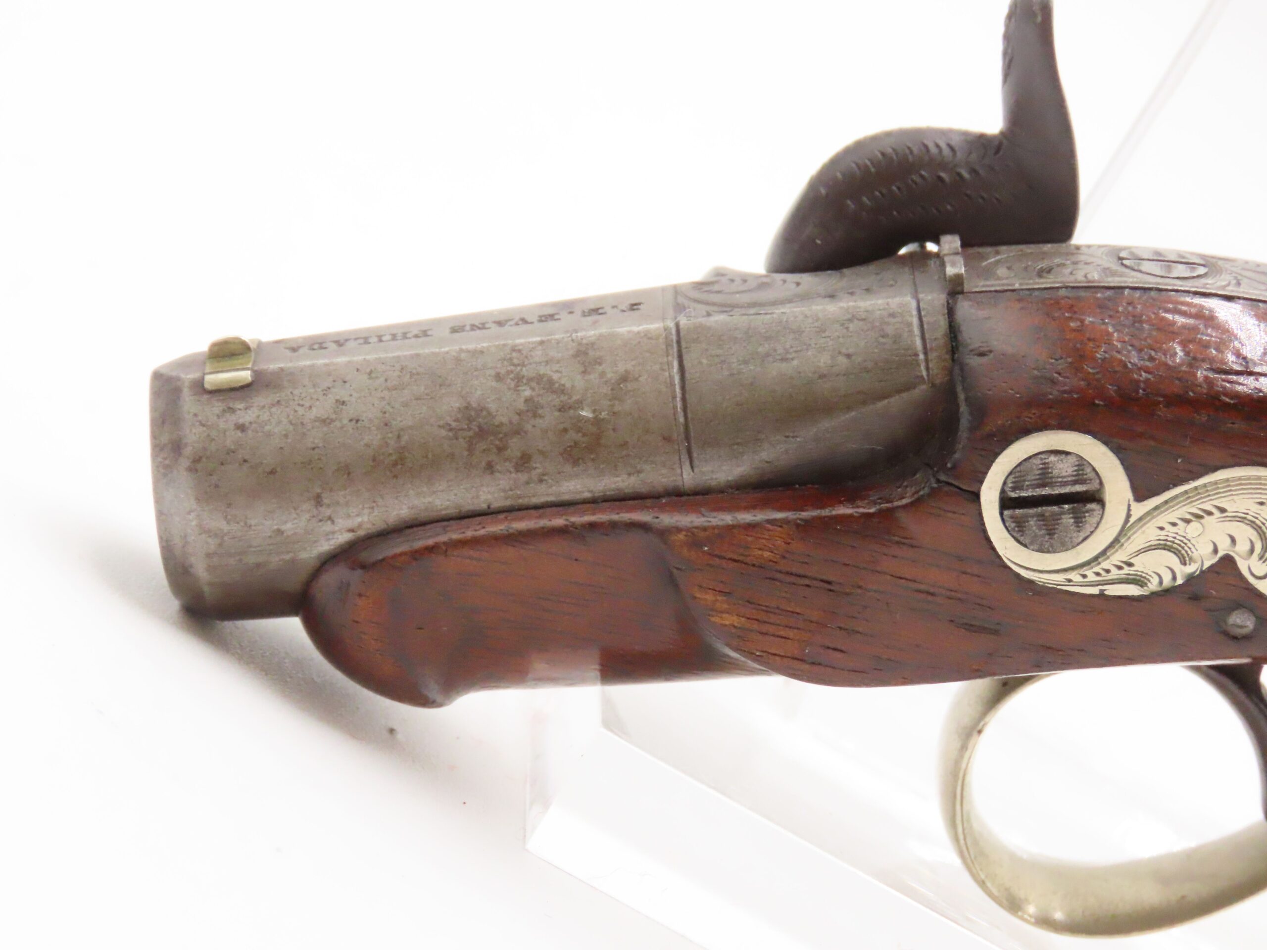 1850s PHILADELPHIA, PA Antique J.E. EVANS “PEANUT” DERINGER Pistol .44 cal. Period Copy of Henry Deringer’s Famous Pistol - Image 17
