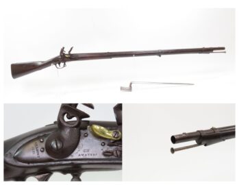 Antique ASA WATERS Massachusetts M1816 STATE MILITIA .69 Flintlock MUSKET EARLY AMERICAN Militia Musket w/1836 Dated LOCK