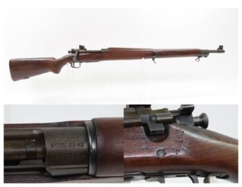WORLD WAR II U.S. Remington M1903A3 Bolt Action C&R INFANTRY Rifle .30-06   Made in 1944 “R.A. / FLAMING BOMB / 8-44” Barrel