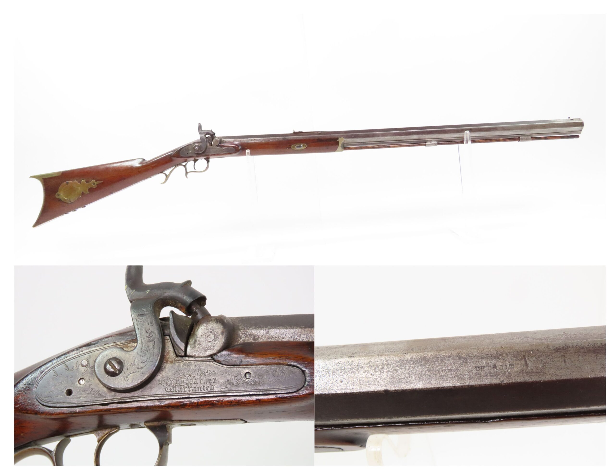ENGRAVED Antique Wm. WINGERT Half Stock Percussion HOMESTEAD