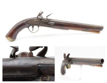 PRIVATEER Pattern Early American MILITARY/MILITIA Antique FLINTLOCK Pistol  Similar configuration to those made by JAMES JOSEPH HENRY