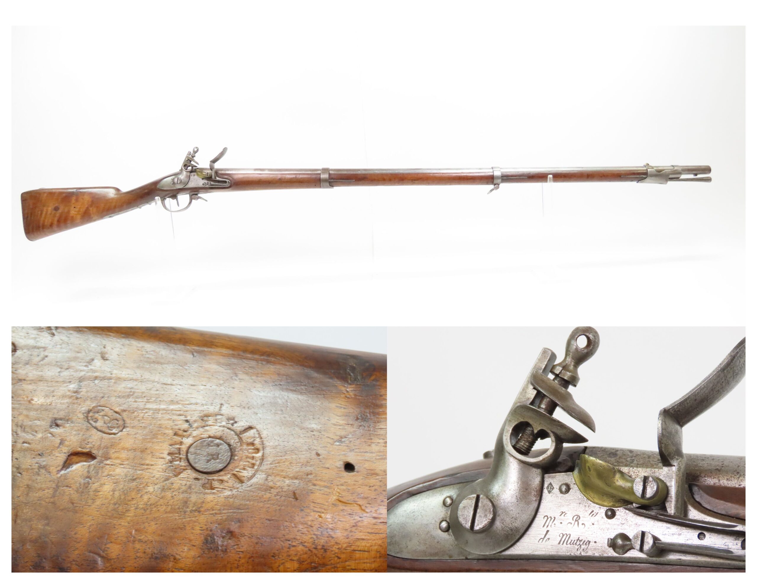 1818 Dated FRENCH MUTZIG Arsenal Model 1777 FLINTLOCK Musket