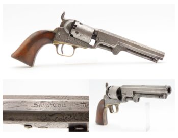 FACTORY ENGRAVED Antique Pre-CIVIL WAR COLT M1849 Perc. POCKET Revolver 1852 Civil War Era Revolver Used into the WILD WEST