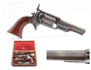 1857 CASED Antique COLT M1855 ROOT Percussion SIDEHAMMER Pocket Revolver    .28 Caliber SELF DEFENSE Revolver w/ACCESSORIES