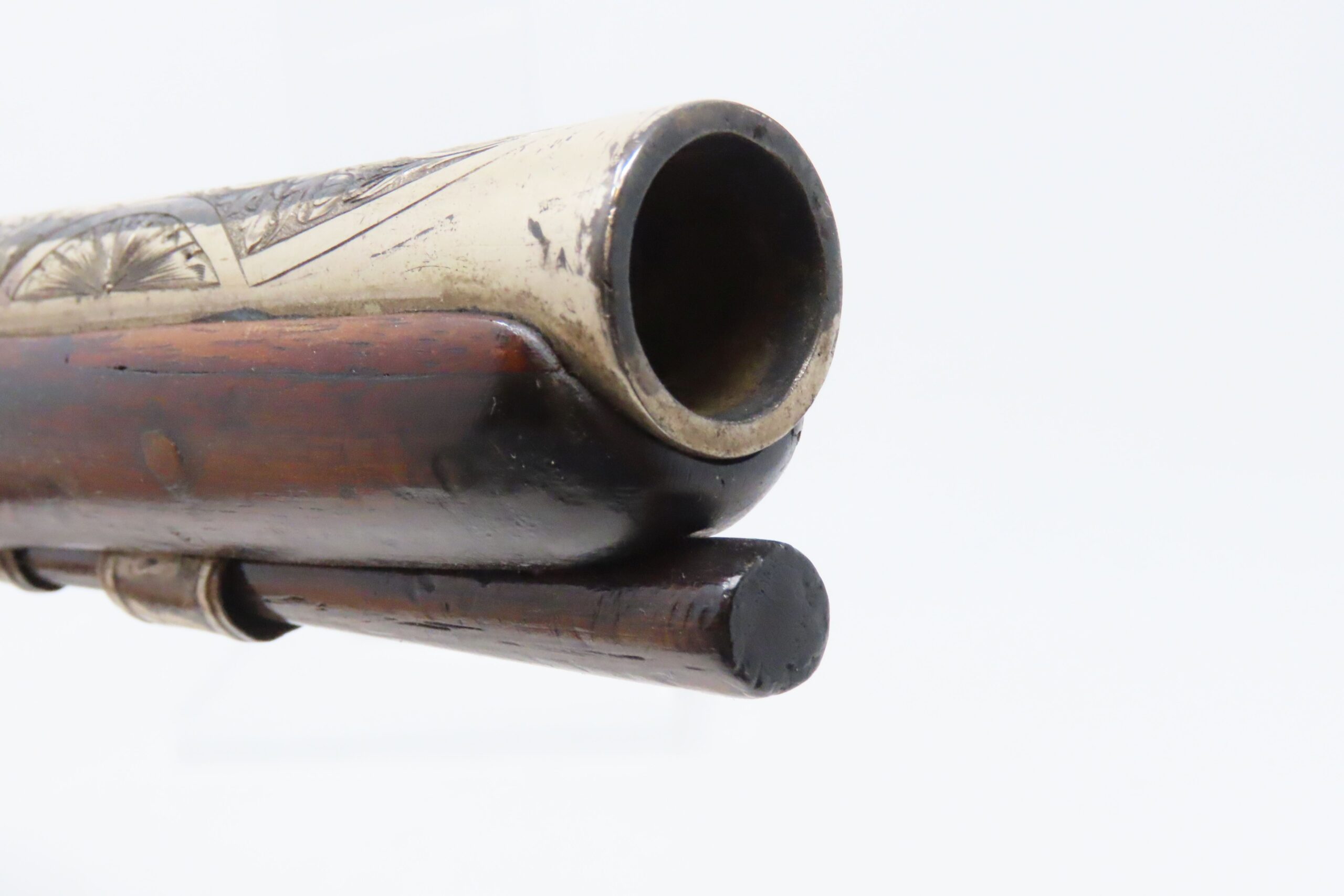 RULE BRITANNIA! ADMIRAL HOWE British FLINTLOCK Pistol by ELLIS .62 Antique Ornately Engraved London Sidearm Late-18th Century - Image 7