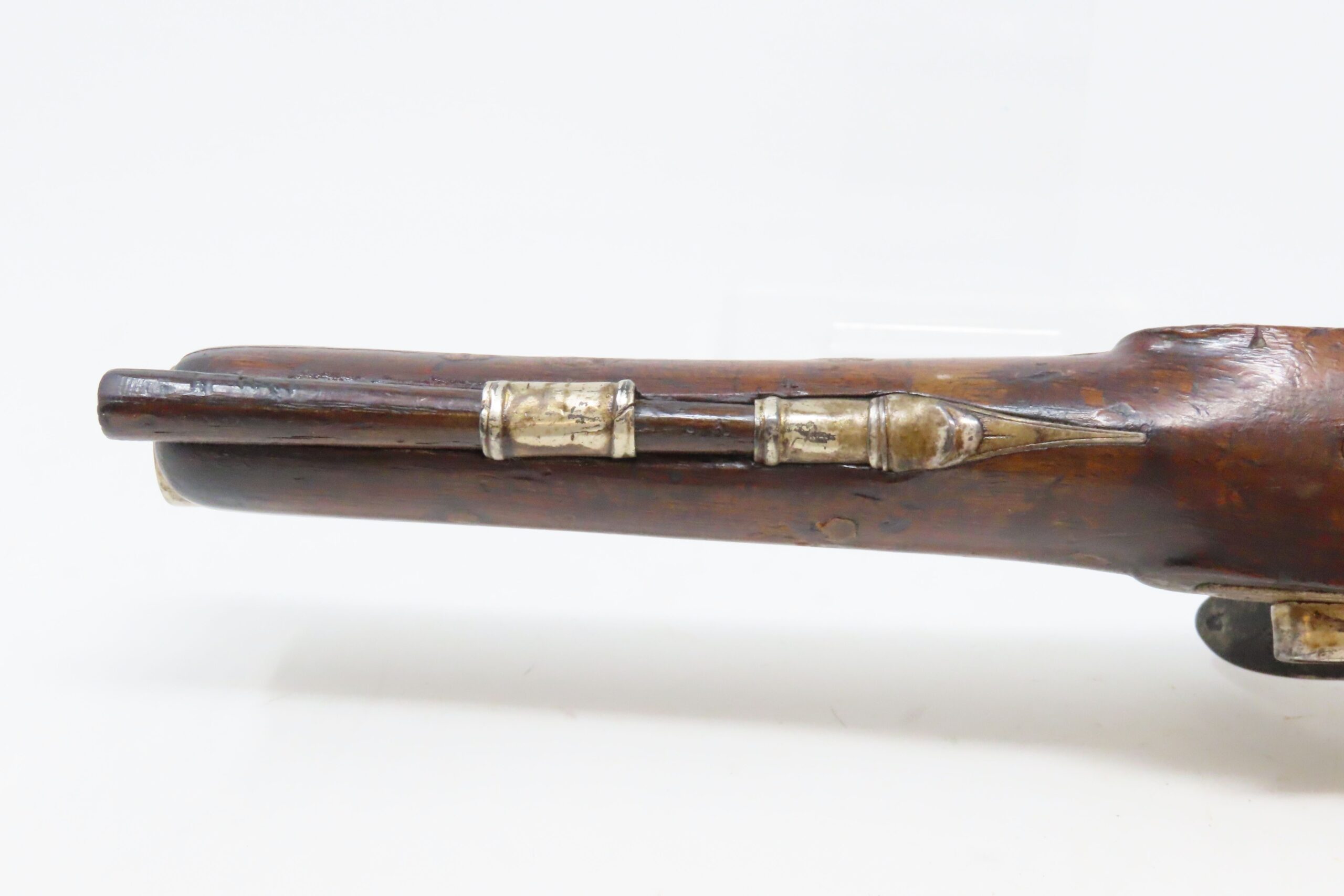RULE BRITANNIA! ADMIRAL HOWE British FLINTLOCK Pistol by ELLIS .62 Antique Ornately Engraved London Sidearm Late-18th Century - Image 14