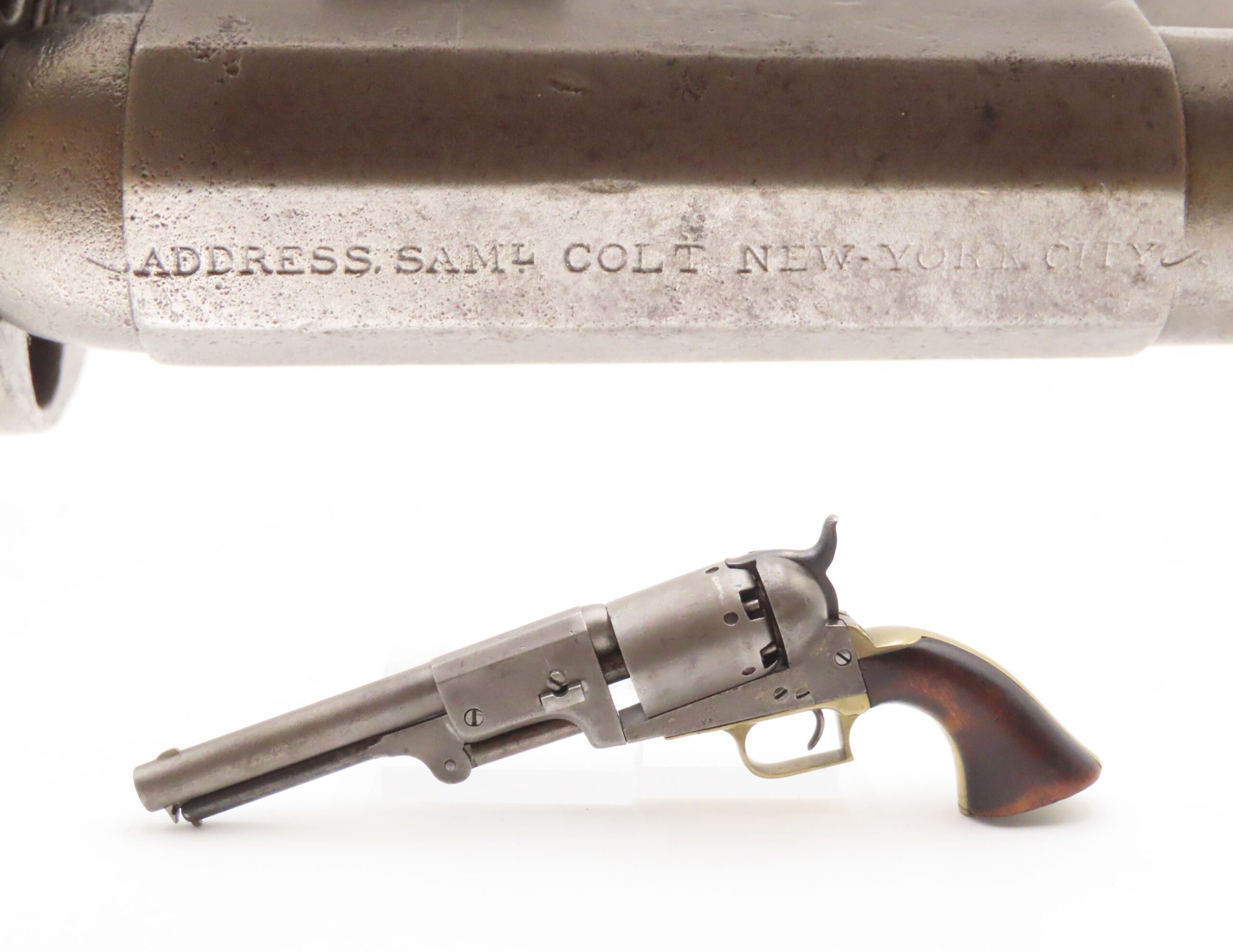 RARE Antique US COLT Second Contract FLUCK DRAGOON .44 Percussion Revolver One of the Few Replacements for Colt Walkers!