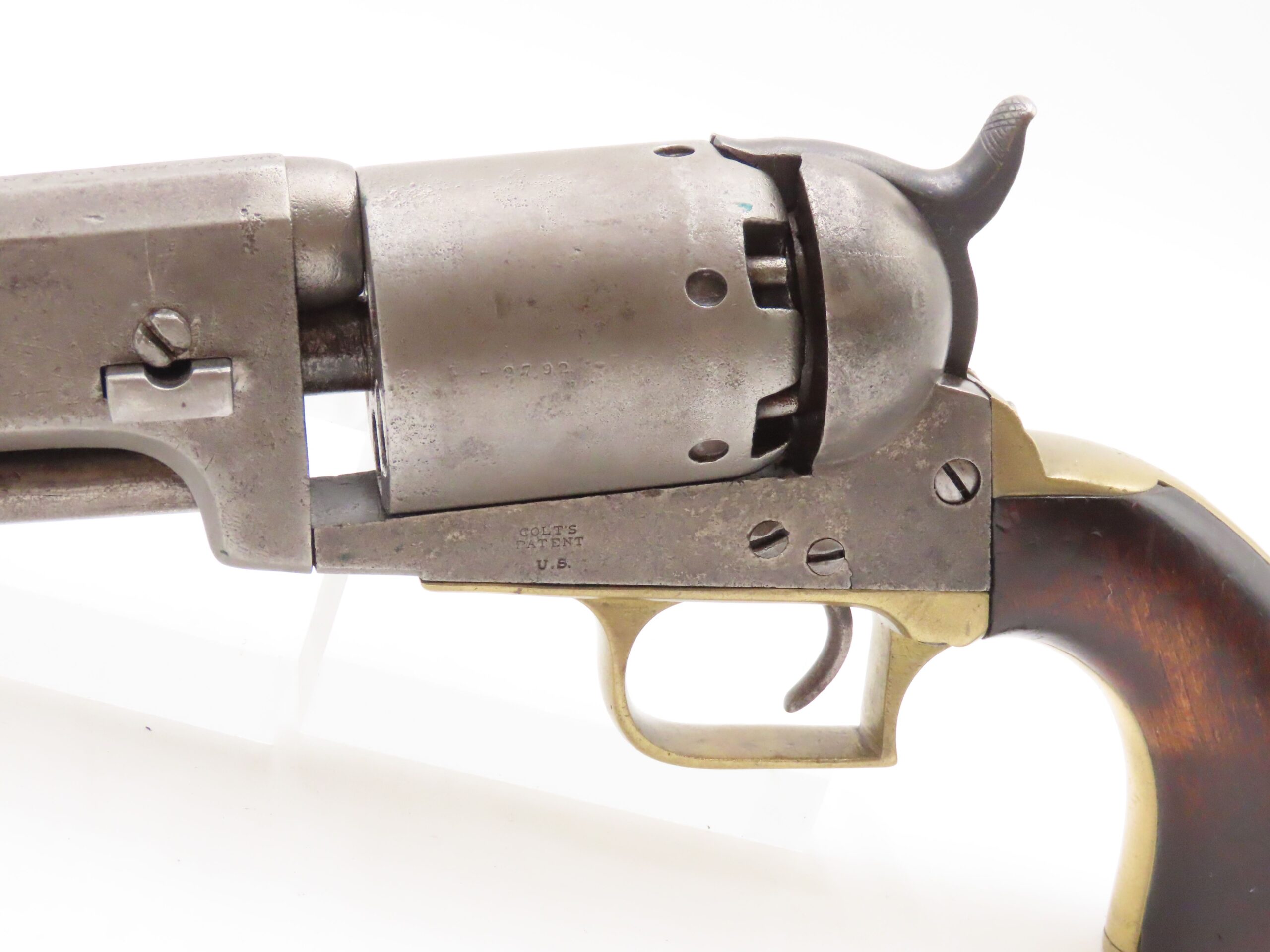 RARE Antique US COLT Second Contract FLUCK DRAGOON .44 Percussion Revolver One of the Few Replacements for Colt Walkers! - Image 4