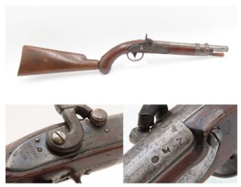 RARE Antique U.S. SPRINGFIELD M1817 Pistol with DETACHABLE SHOULDER STOCK   DESIREABLE! 1 of ONLY 1,000 Made & DATED 1818