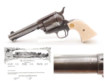 LETTERED Antique PEACEMAKER Black Powder Frame SINGLE ACTION ARMY Revolver KANSAS CITY Shipped “COLT .45” Manufactured in 1892