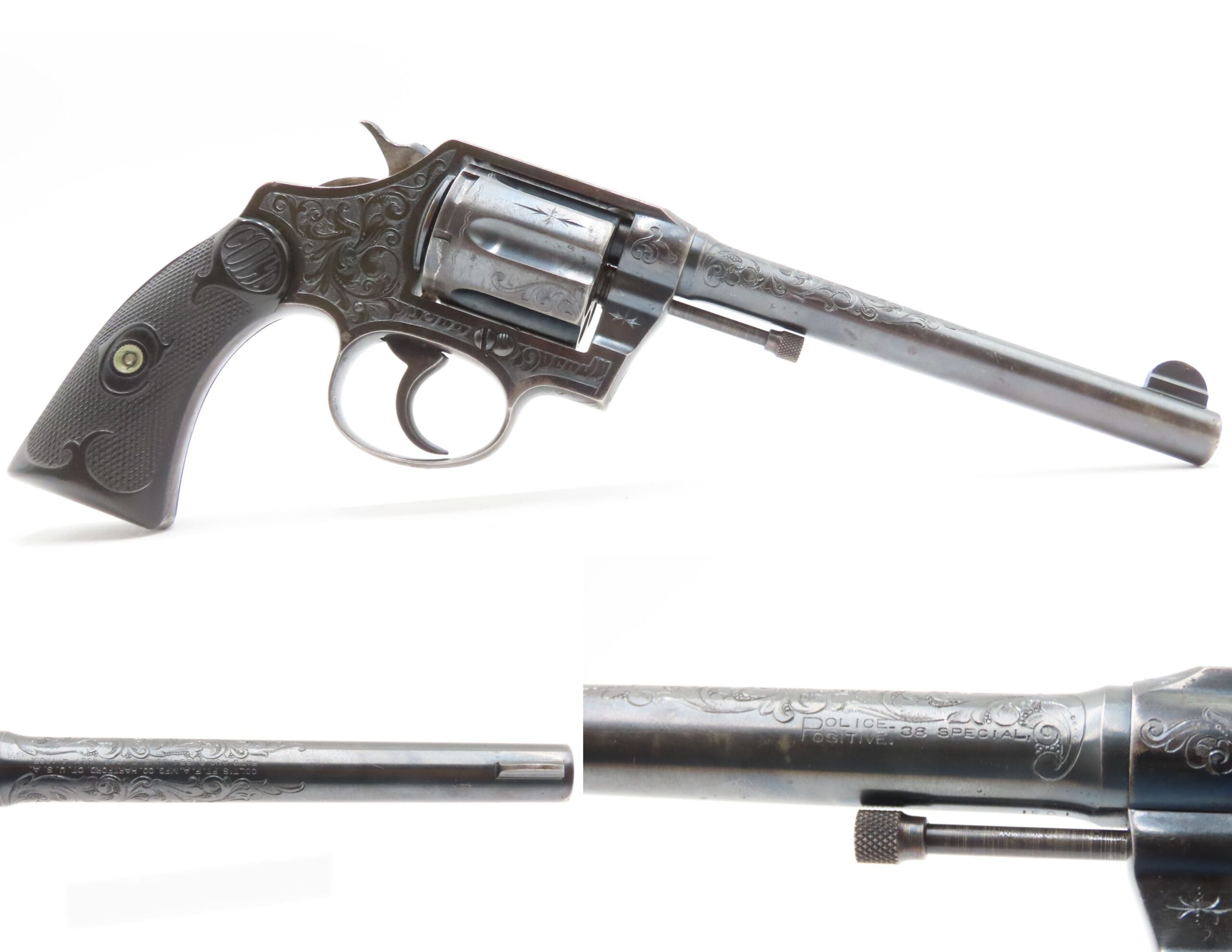 Factory Engraved COLT POLICE POSITIVE .38 Special SELF DEFENSE Revolver C&R Colt’s Long Standing DOUBLE ACTION Revolver Design
